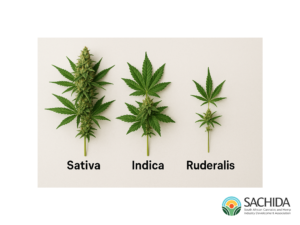 Showing the different strains of cannabis.